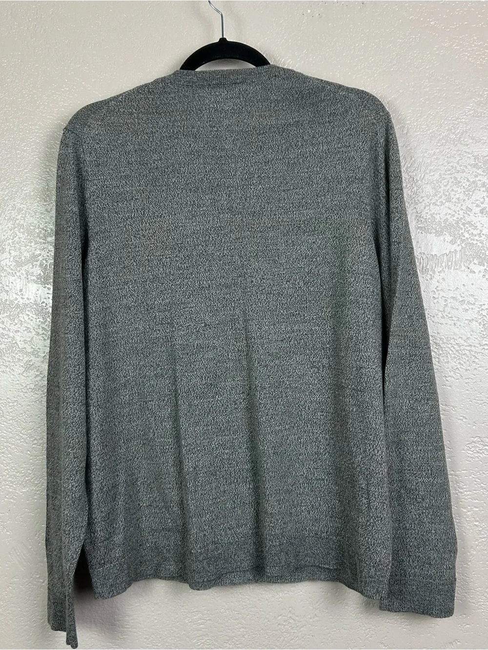 5 for$30 Apt. 9 Men's Heathered Gray Crewneck Knit Sweater 30% merino wool